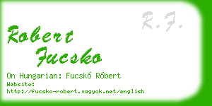 robert fucsko business card